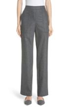 Women's Lafayette 148 New York Fulton Elastic Waist Stretch Wool & Cashmere Pants - Grey
