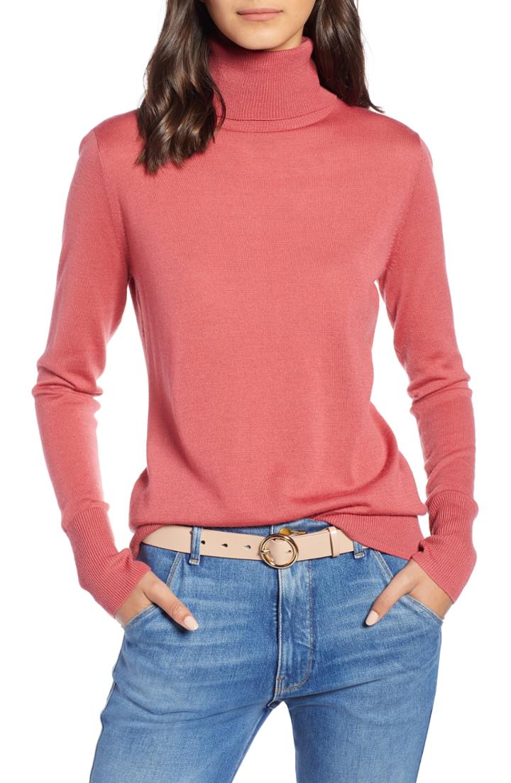 Women's 1901 Perfect Fit Turtleneck - Pink