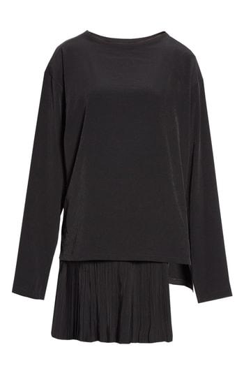 Women's Y's By Yohji Yamamoto Plisse Hem Tunic