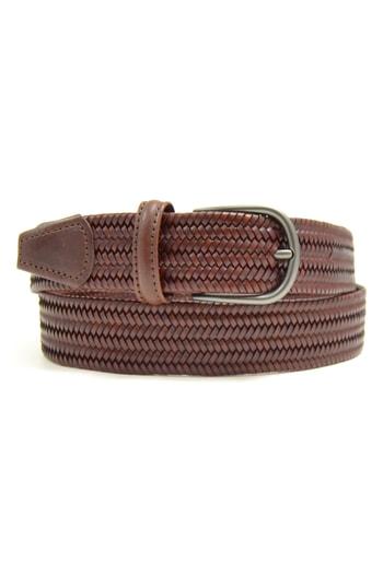 Men's Anderson's Stretch Leather Belt - Mid Brown