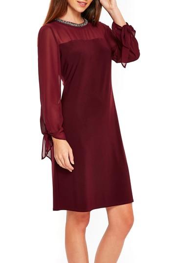 Women's Wallis Tie Sleeve Embellished Neck Dress Us / 14 Uk - Pink