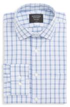 Men's Nordstrom Men's Shop Trim Fit Non-iron Check Dress Shirt .5 - 34/35 - Blue