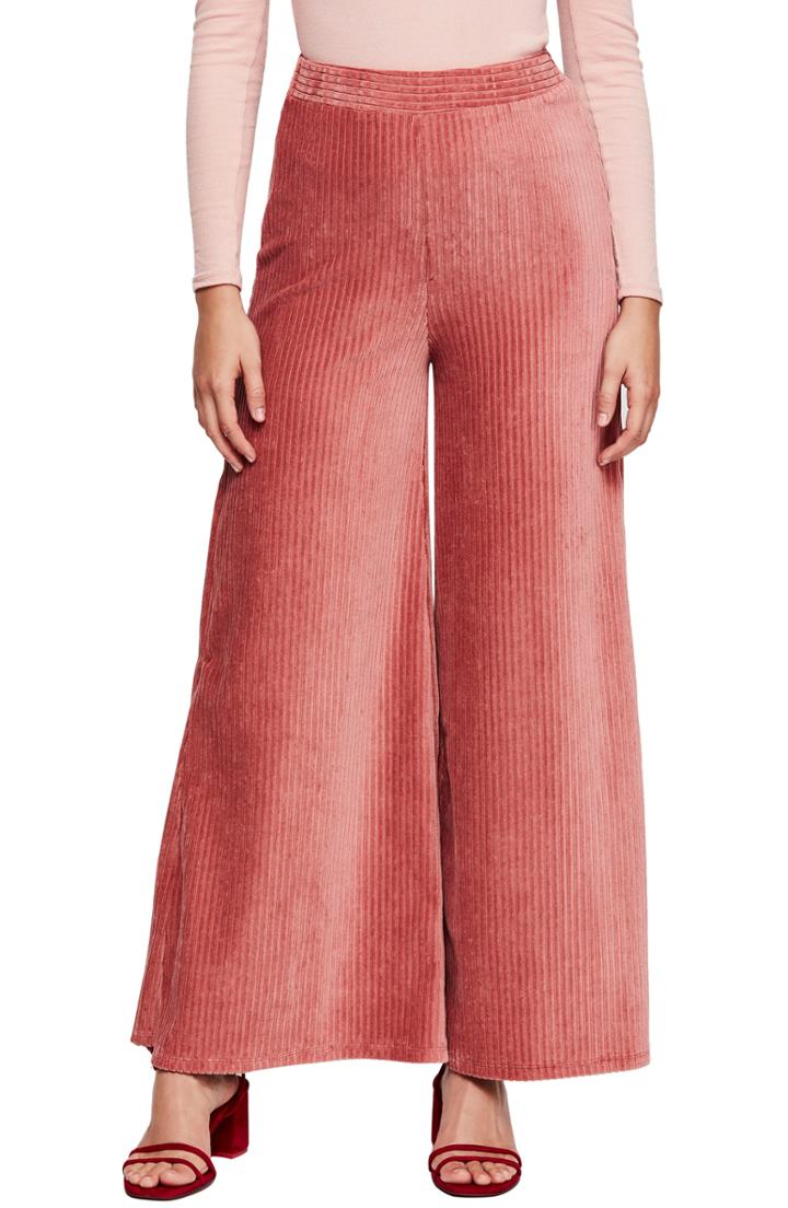 Women's Free People Bambi Wide Leg Corduroy Pants - Pink