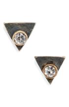 Women's Melissa Joy Manning Triangle Diamond Stud Earrings