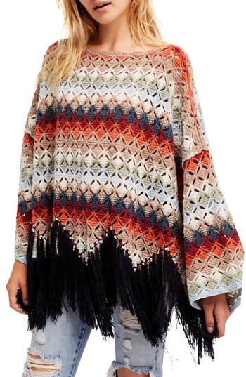 Women's Free People Nadia's Poncho - Beige