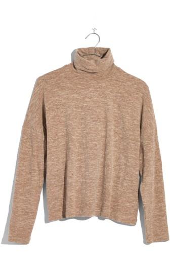 Women's Madewell Boxy Turtleneck Top, Size - Black