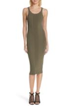 Women's T By Alexander Wang Strap Detail Body-con Dress - Green