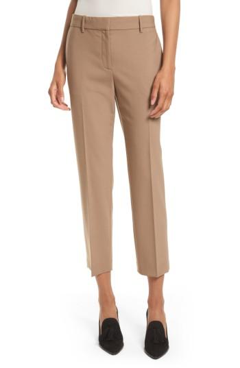 Women's Theory Treeca 2 Betoken Wool Blend Pants - Brown