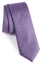Men's Calibrate Dressy Floral Silk Skinny Tie, Size - Purple