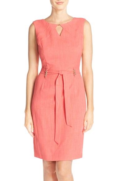 Women's Ellen Tracy Cutout Woven Sheath Dress