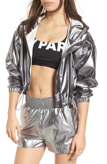 Women's Ivy Park Metallic Crop Jacket - Metallic