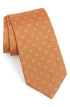 Men's Salvatore Ferragamo Gage Print Silk Tie, Size - Orange