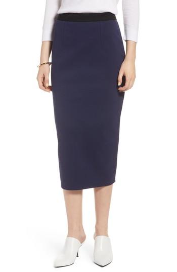 Women's Halogen Pique Ponte Skirt - Blue