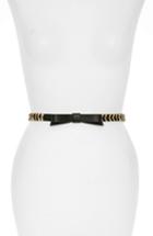 Women's Kate Spade New York Chevron Raffia & Leather Belt