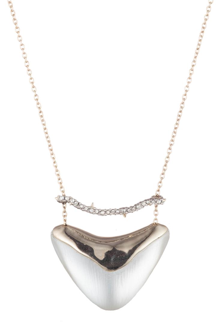 Women's Alexis Bittar Essentials Crystal Encrusted Bar & Shield Pendant Necklace