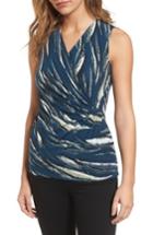 Women's Nic+zoe Tiger Lily Wrap Top - Green