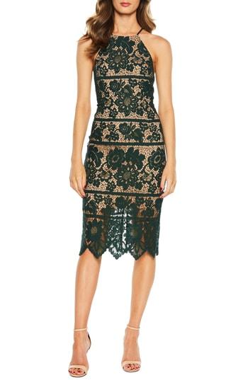 Women's Bardot Mila Halter Lace Dress - Green