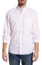 Men's Nordstrom Men's Shop Trim Fit Stripe Sport Shirt - White