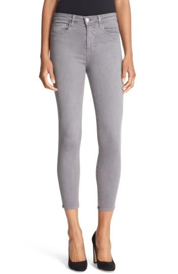 Women's L'agence High Waist Skinny Ankle Jeans - Grey