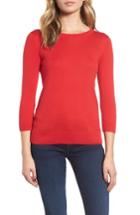 Women's 1901 Back Button Crewneck Sweater - Red