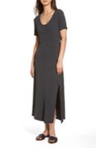 Women's Lush Rib Knit Midi Dress - Grey