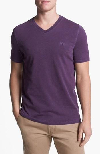 Lacoste Vintage Wash V-neck T-shirt Quartz Purple