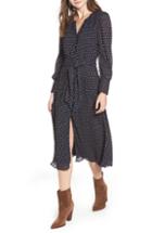 Women's Hinge Foil Dot Midi Dress, Size - Blue