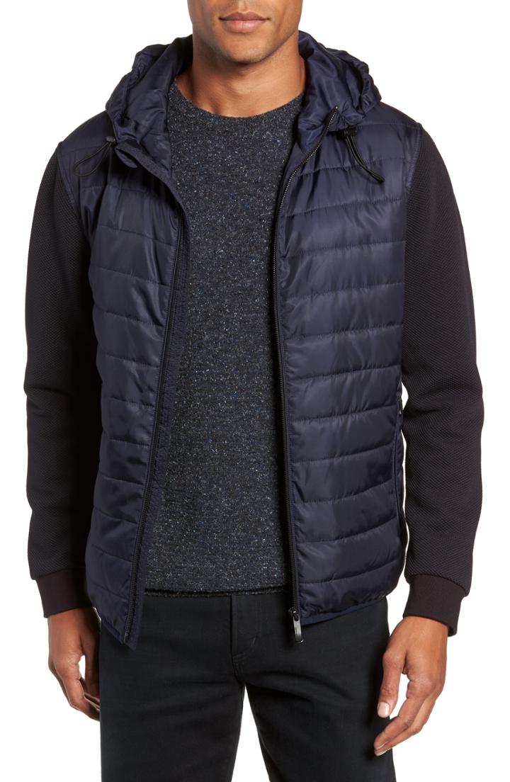 Men's Vince Camuto Slim Fit Quilted Performance Jacket - Blue