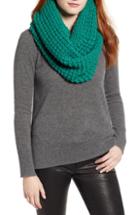 Women's Nirvanna Designs Double Wide Merino Infinity Scarf, Size - Green