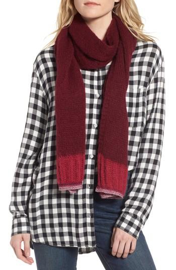 Women's Treasure & Bond Metallic Tipped Scarf, Size - Burgundy