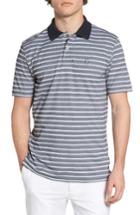 Men's Psycho Bunny Golf Striped Polo (xs) - Blue