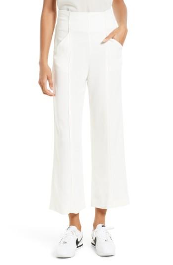 Women's A.l.c. Marley Crop Wide Leg Pants - White