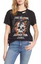 Women's True Religion Brand Jeans Skull Tour Tee