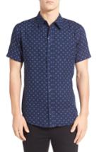 Men's Imperial Motion 'doubles' Print Short Sleeve Woven Shirt - Blue