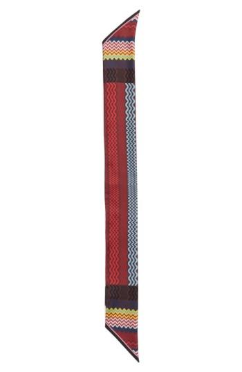 Women's Missoni Maxi Silk Twilly Skinny Scarf, Size - Burgundy