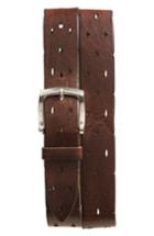 Men's Orciani Perforated Leather Belt Eu - T. Moro