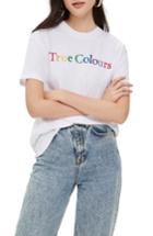 Women's Topshop By And Finally True Colours Boyfriend Tee - White
