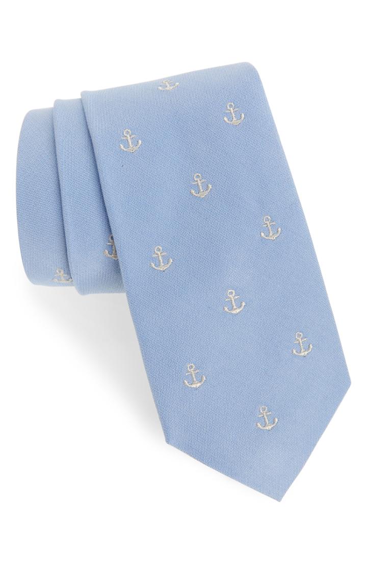 Men's Southern Tide Atlantis Anchor Cotton & Silk Tie, Size - Blue/green