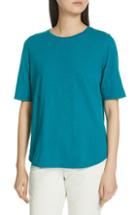 Women's Eileen Fisher Crewneck Tee, Size - Blue/green