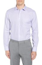 Men's Nordstrom Men's Shop Smartcare(tm) Trim Fit Check Sport Shirt 32/33 - Purple