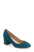 Women's French Sole 'trance' Block Heel Pump .5 M - Blue