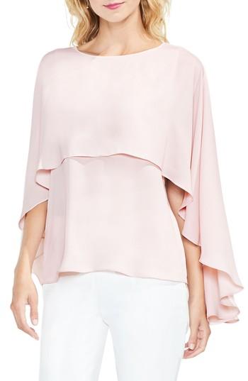 Women's Vince Camuto Cape Overlay Blouse - Pink