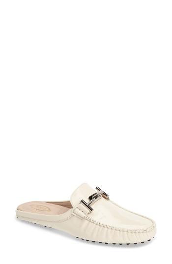 Women's Tod's Gommino Double-t Loafer Mule Us / 34eu - White
