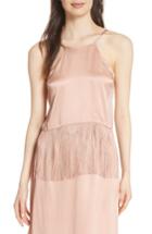 Women's Tracy Reese Fringe Halter Silk Tank - Pink