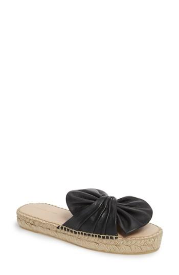Women's Patricia Green Belinda Bow Espadrille Slide Sandal M - Black