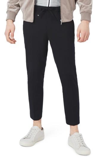 Men's Topman Cropped Smart Jogger Pants