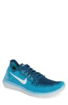 Men's Nike Free Run Flyknit 2017 Running Shoe M - Blue