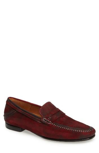 Men's Mezlan Horner Penny Loafer M - Red
