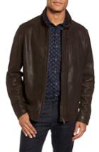 Men's Rodd & Gunn Westhaven Distressed Leather Bomber Jacket, Size - Brown