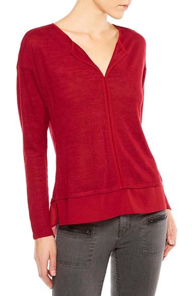 Women's Sanctuary 'hanna' Split Neck Knit Top